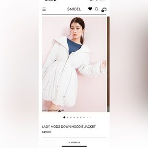 Snidel Down jacket wore 3 times!white color very fashionable!